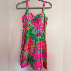 Lilly Pulitzer Pink and Green Patterned Dress